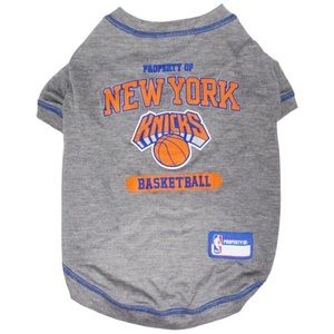 New York Knicks NBA Dog Gray Tee Shirt